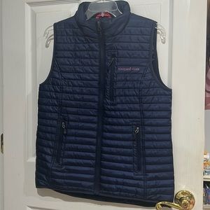 Vineyard Vines Navy Blue Mountain Weekend Puffer Vest Size S